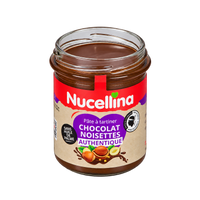 Pot de Nucellina Authentique ouvert, pâte à tartiner chocolat noisettes onctueuse
