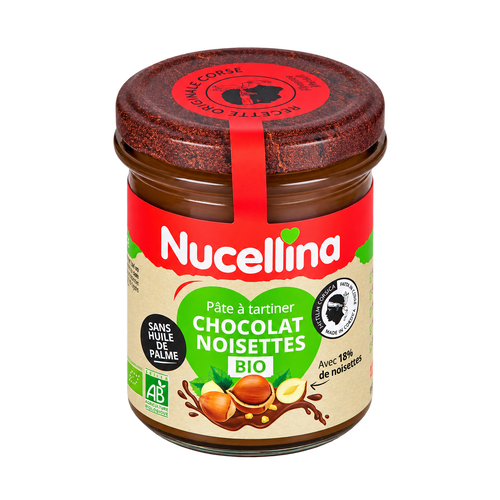 Nucellina Bio — Pâte à tartiner corse chocolat noisette bio — 215 g
